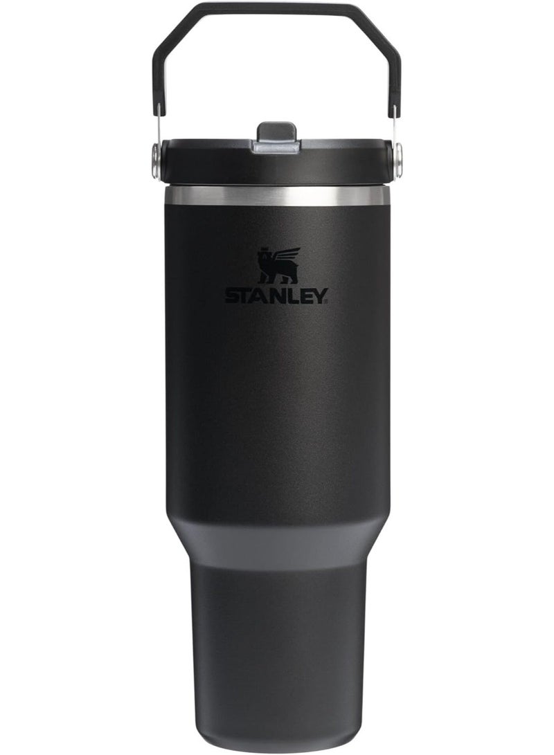 Stanley IceFlow Insulated Stainless Steel Tumbler with Flip-Up Straw and Leak-Proof Lid for Home, Office, and Car, 12 Hour Cold, 2 Day Ice, 30 oz, Charcoal - Image 1
